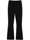 Twinset Flared Knitted Trousers In Black