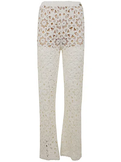 TWINSET FLARED LACE TROUSER,241TT3232