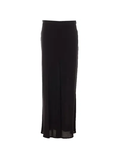 Twinset Flared Maxi Skirt In Brown