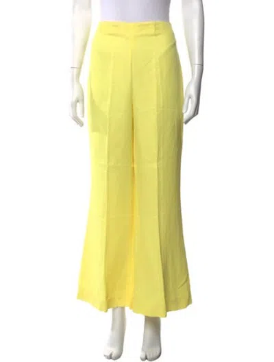 Pre-owned Twinset Flared Pants In Yellow