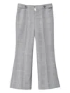 Twinset Flared Plaid Trousers In Grey