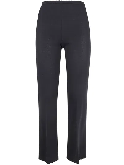 Twinset Flared Trousers In Blue