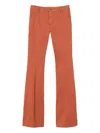 Twinset Flared Trousers In Orange