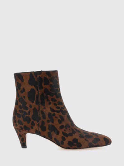 Twinset Flat Ankle Boot Woman Color Brown In Multi