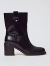 Twinset Twin-set Polished Leather Boots With Refined Heelsilhouette In Brown