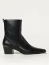 Twinset 50mm Laminated-panel Ankle Boots In Schwarz