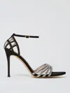 Twinset Crystal-embellished Sandals In Schwarz