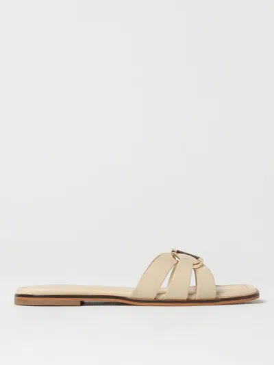 Twinset Flat Sandals  Woman Color Cream In White