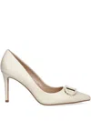 Twinset Leather Pumps With Oval-t Logo In White