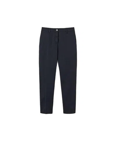Twinset Flattering Women's Trousers For Effortless Style In Blue