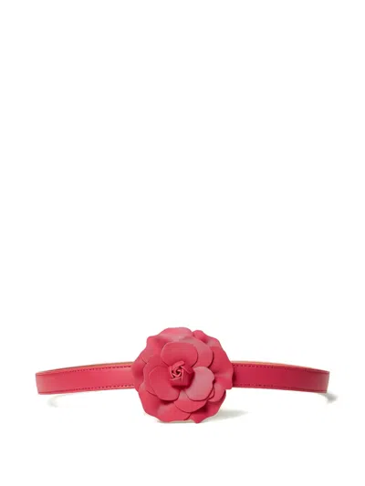 Twinset Floral-appliqué Belt In Pink