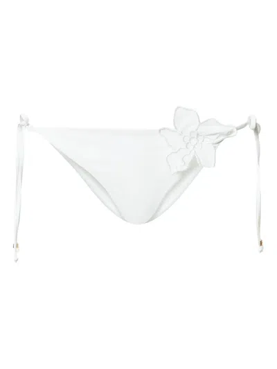 Twinset Floral-appliqué Bikini Bottoms In White
