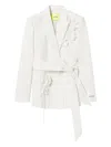 Twinset Floral-appliqué Jacket In 白色