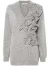 Twinset Grey V-neck Drop Shoulder Pullover