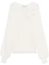 TWINSET FLORAL-APPLIQUÉ jumper