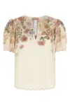 Twinset Twin-set Pastel Wildflowers Cotton Shirt In Multi