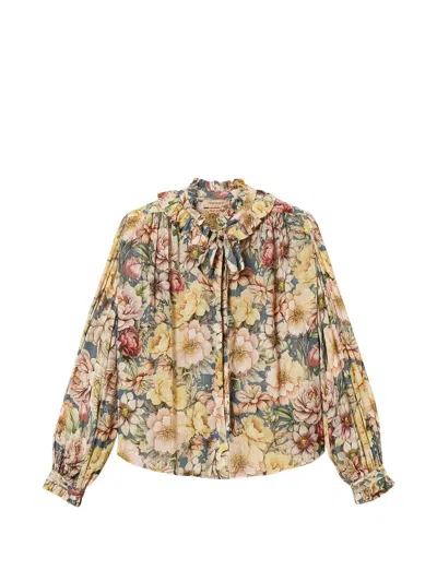 Twinset Floral Creponne Shirt In Multi