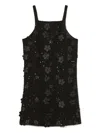 Twinset Boucl Short Dress With Embroidery In Black