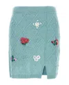 Twinset Embroidery Skirt Skirts Light Blue In Green