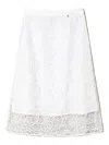 Twinset Floral-lace Midi Skirt In White