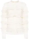 Twinset Twin-set Ruffle-detail Blouse In White