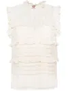 Twinset Twin-set Floral-lace Sleeveless Blouse In Neutral