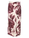 Twinset Floral Skirt In Neutral