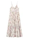 Twinset Floral Pattern Midi Dress In Multicolour