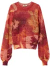 Twinset Floral-print Jumper In 橘色