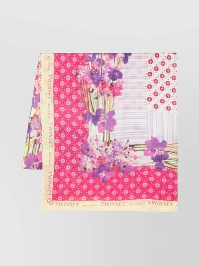 Twinset Floral Print Lightweight Modal Scarf