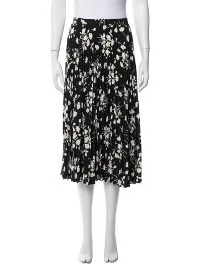 Pre-owned Twinset Floral Print Midi Length Skirt In Black