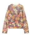 Twinset Multicolored Floral Patterned Sweater With Ribbed Crew Neckline In Multi