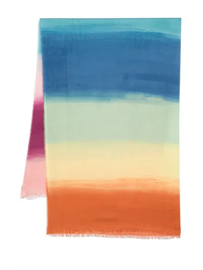 Twinset Floral-print Scarf In Neutrals