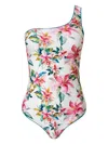Twinset Floral Print Swimsuit In White