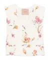 Twinset Vest In Whit With Floral Print In White