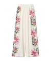 Twinset Floral-print Wide-leg Trousers