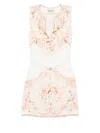 Twinset Floral-printed Mini Dress In White