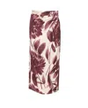 Twinset Floral Skirt In Neutral