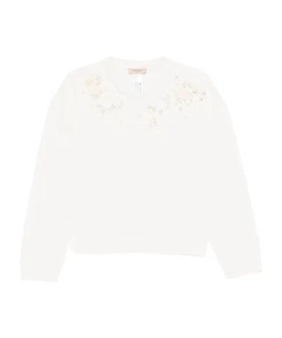 TWINSET FLORAL-APPLIQUÉ SWEATER