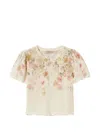 Twinset Floral-pattern Knitted Top In Neutral
