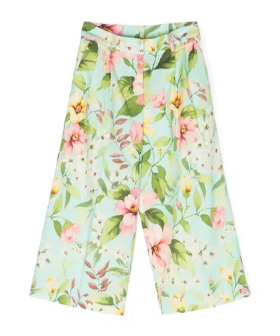 Twinset Floral-print Cropped Trousers In Multi