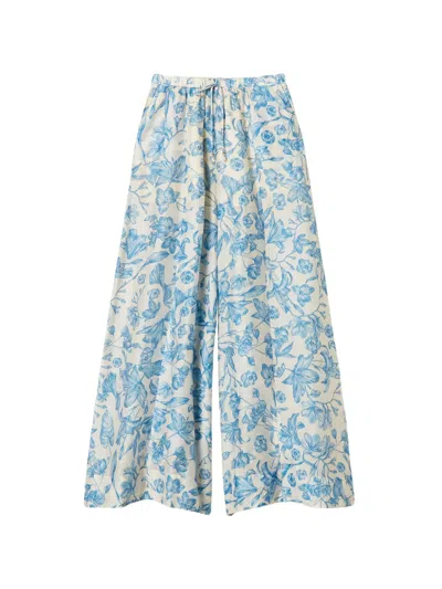 Twinset Floral-print Palazzo Trousers In Multi