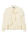Twinset Flounce-design Blouse In Neutrals