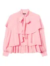 Twinset Flounce-design Blouse In Pink