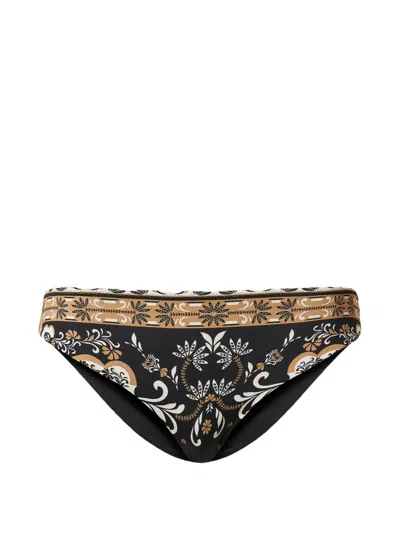 Twinset Foulard-print Bikini Bottom In Black