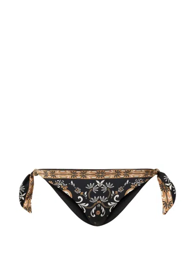 Twinset Foulard-print Bikini Bottom In Brown