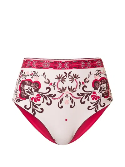 Twinset Foulard-print Bikini Bottom In White