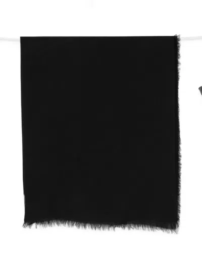 Twinset Frayed Scarf In Black