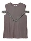 Twinset Fringe-detail Crew-neck Blouse In Multi