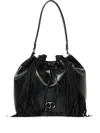 Twinset Fringe-detail Shoulder Bag In Black